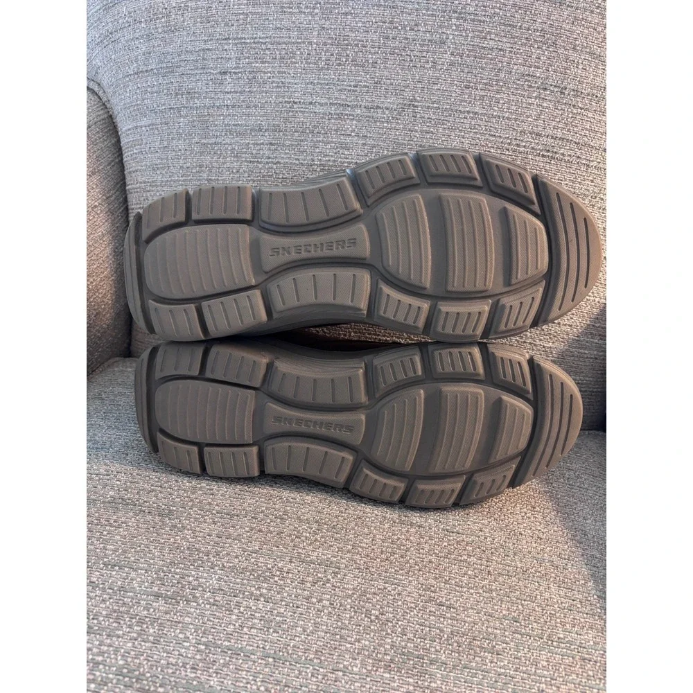 Skechers Hands Free Slip-ins Arch‎ Fit Brown Leather Shoes 205511 Mens 8